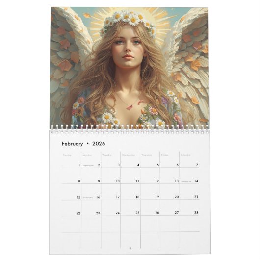 Angels & Flowers Kalender (Feb 2026)