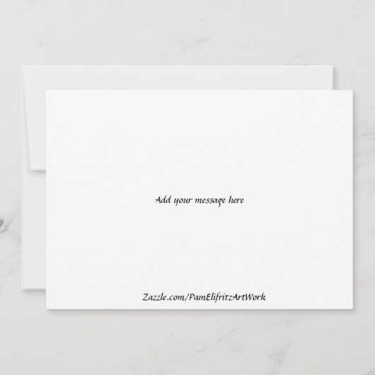 Angels Flying Gelukkig "All Day" Waterverf Sketch Bedankkaart (Achterkant)