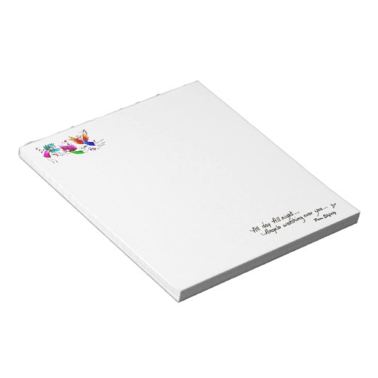 Angels Flying Gelukkig "All Day" Waterverf Sketch Notitieblok (Schuin)