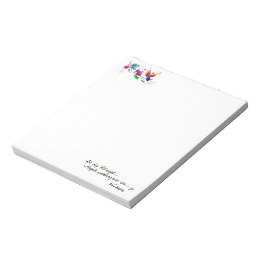 Angels Flying Gelukkig "All Day" Waterverf Sketch Notitieblok (Linkerzijde)