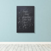 Angels & Friendship Quote Calligrafie Canvas Afdruk (Insitu (Houten vloer))