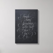 Angels & Friendship Quote Calligrafie Canvas Afdruk (Voorkant)