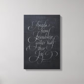 Angels & Friendship Quote Calligrafie Canvas Afdruk (Voorkant)