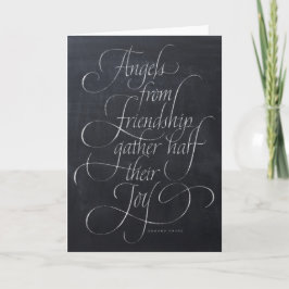 Angels & Friendship Quote Calligrafie Feestdagen Kaart