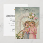 Angels Funeral Sympathie Heilige Kaart Dank u (Voorkant / Achterkant)