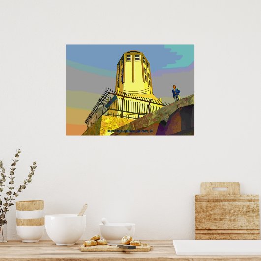 Angel's Gate Lighthouse, San Pedro, CA Poster (Keuken)
