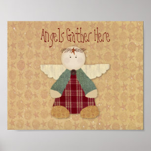 Angels Gather here Print