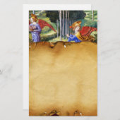 Angels Gathering Flowers in een hemel landschap Briefpapier (Voorkant / Achterkant)