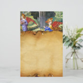 Angels Gathering Flowers in een hemel landschap Briefpapier (Staand voorkant)