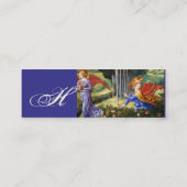 Angels Gathering Flowers in een hemel landschap Mini Visitekaartje (Achterkant)