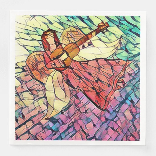 Angels Glas in lood Kijk Servet (Voorkant)