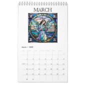 Angels Glas in lood Window 2026 gepersonaliseerd Kalender (Mar 2025)