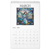Angels Glas in lood Window 2026 gepersonaliseerd Kalender (Mar 2026)