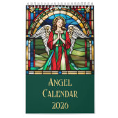 Angels Glas in lood Window 2026 gepersonaliseerd Kalender (Hoes)
