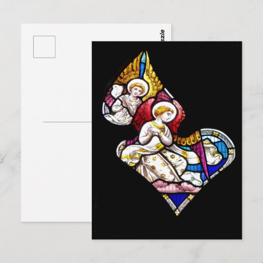 ANGELS GLAS IN LOOD WINDOW BRIEFKAART (Voorkant / Achterkant)