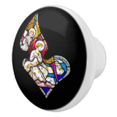 ANGELS GLAS IN LOOD WINDOW KERAMISCHE KNOP (Rechts)