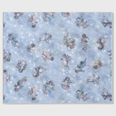  Angels Glittering Blue ID136 Cadeaupapier (Vlak)