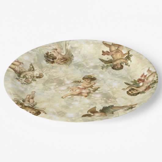  Angels Glittering Gold ID136 Papieren Bordje (Gekanteld)