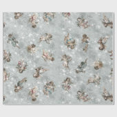 Angels Glittering Silver Sage ID136 Cadeaupapier (Vlak)