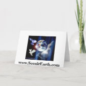 Angels Heavenly Host Vrolijke Kerstgroet Kunst Feestdagen Kaart (Achterkant)