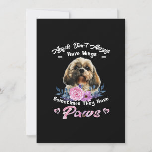 Angels hebben niet altijd wings Shih Tzu Bedankkaart
