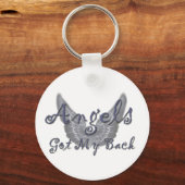 Angels heeft mijn rug sleutelhanger (Voorkant)