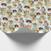  Angels in de Clouds Collage Cadeaupapier (Hoek)