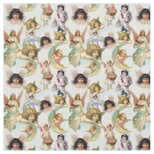  Angels in de Clouds Collage Stof (Swatch)