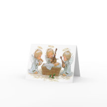 Angels in de Manger Card