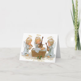 Angels in de Manger Card Feestdagen Kaart