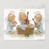 Angels in de Manger Card Feestdagenkaart (Voorkant)