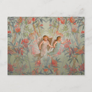 Angels in de tuin briefkaart