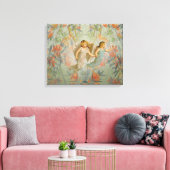 Angels in de tuin canvas afdruk (Insitu (Woonkamer))