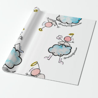 Angels in de wolken cadeaupapier