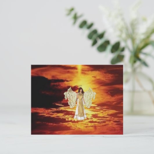 Angels in het Sky Briefkaart (Staand voorkant)