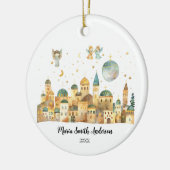 Angels in Jerusalem Uitzicht Kerstmisscene Keramisch Ornament (Links)