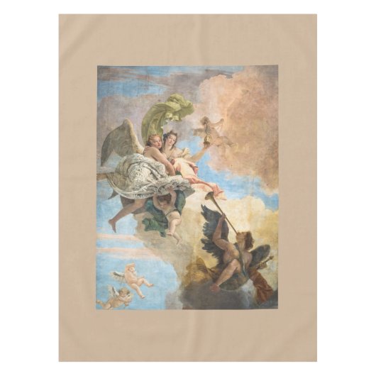 Angels in klassieke stijl geschilderd tafelkleed (Voorkant)