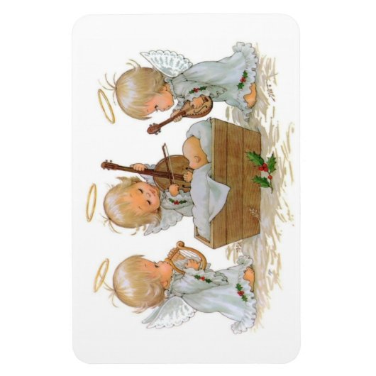 Angels in Manger Premium Magnet Magneet (Verticaal)