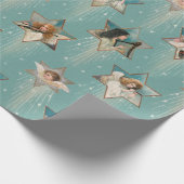 Angels in sterren met muziekinstrumenten Cadeaupapier (Hoek)