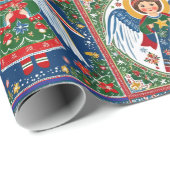 Angels Inspired by Christmas Folk Art a Roll of Cadeaupapier (Rol Hoek)
