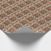 Angels Inspired by Christmas Folk Art Roll Cadeaupapier (Hoek)