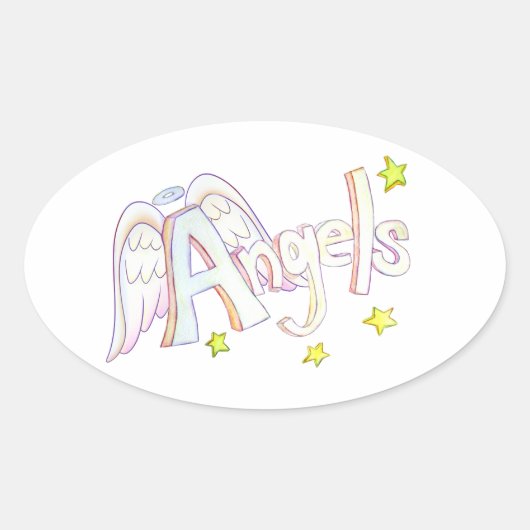 Angels Inspirerend Woord Art Decal Stickers (Voorkant)