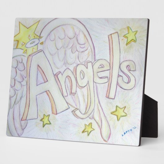 Angels Inspirerend Word Painting Poem Plaque Fotoplaat (Zijkant)