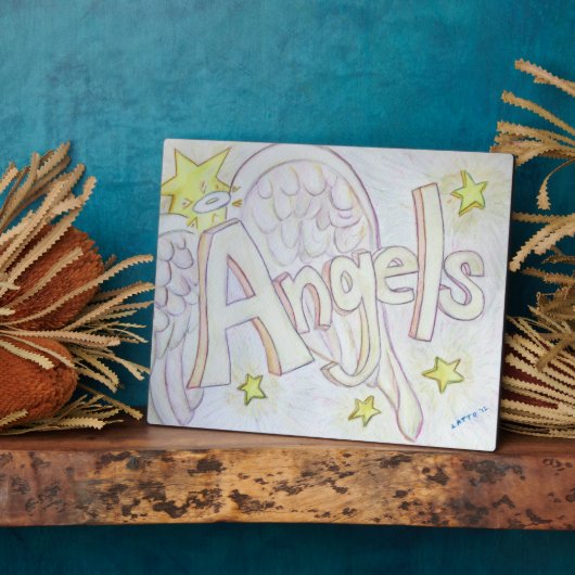 Angels Inspirerend Word Painting Poem Plaque Fotoplaat (Zijkant)