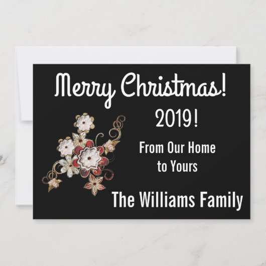 Angels, juwelen en mousserende kerstkaart bedankkaart (Voorkant)