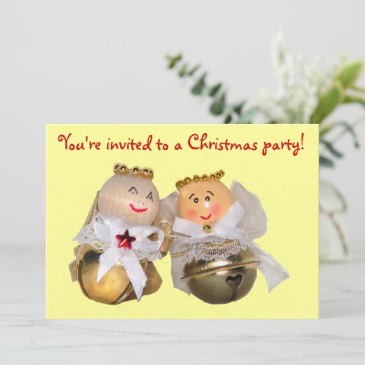 Angels kerstfeestfeest kaart (Staand voorkant)