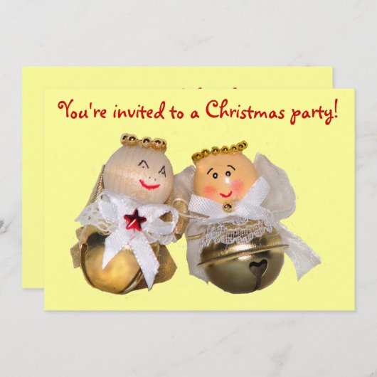 Angels kerstfeestfeest kaart (Voorkant / Achterkant)