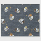 Angels Kerstmis Cadeaupapier (Vlak)