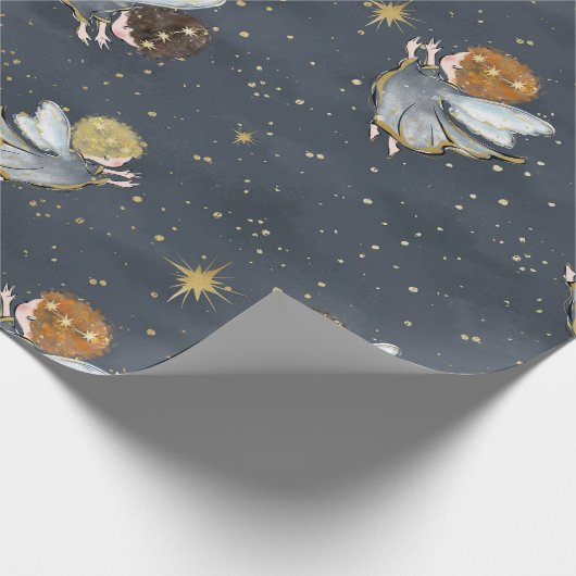 Angels Kerstmis Cadeaupapier (Hoek)