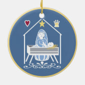 Angels Kerstmis Keramisch Ornament (Achterkant)